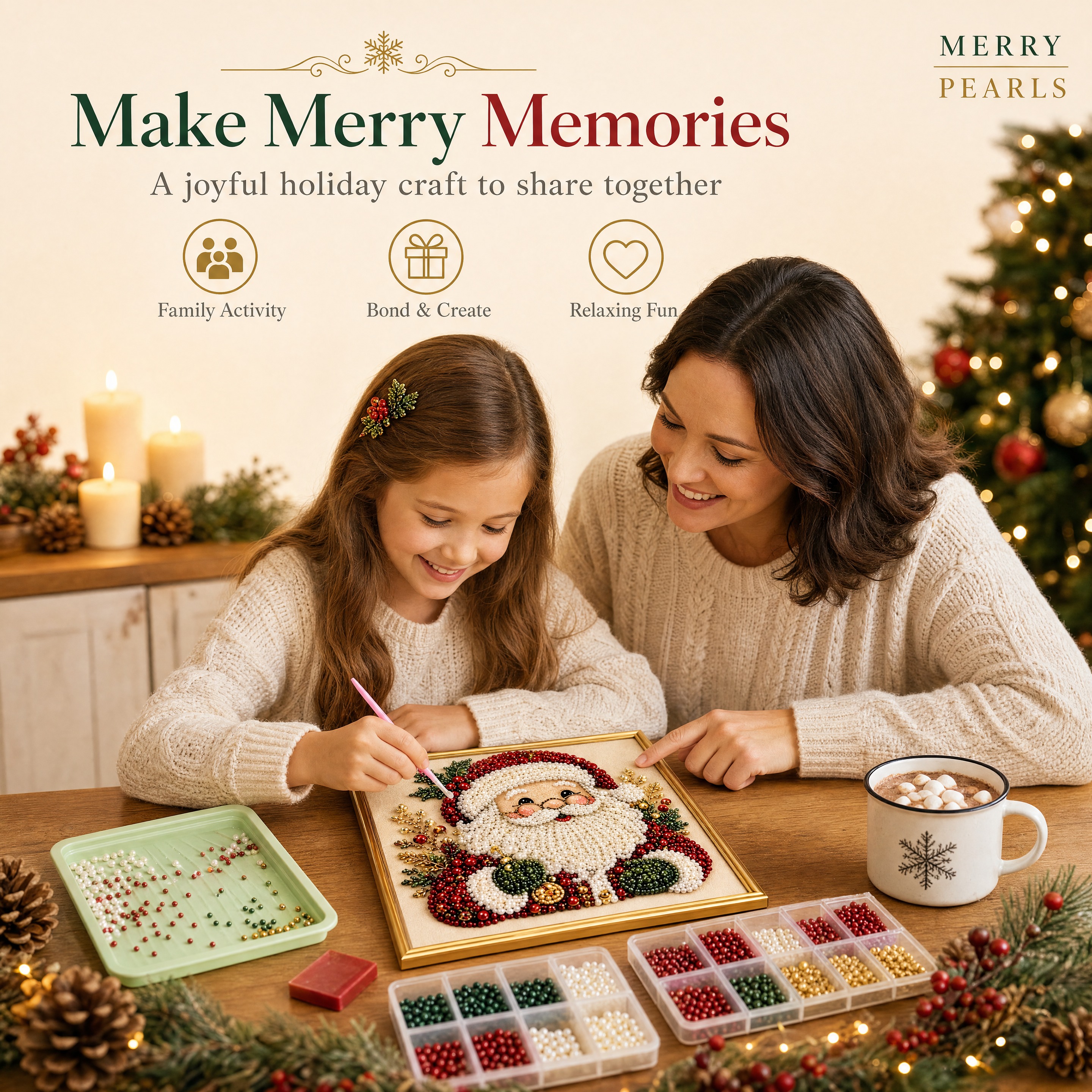 3D Christmas Pearl Art Kit