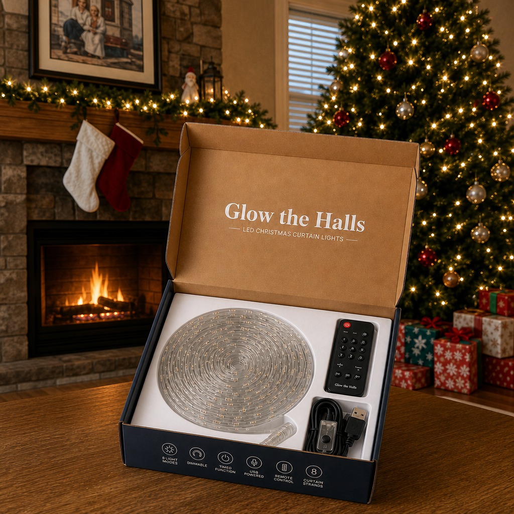 Animated Christmas LED Light Curtain