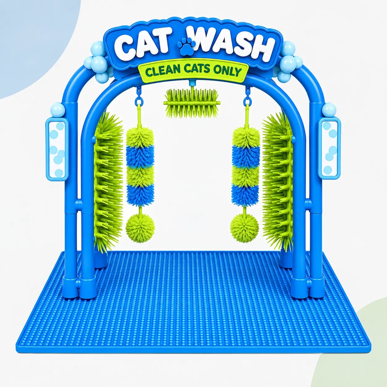 Cat Car Wash Self-Grooming Station – Interactive Massage Brush & Loose Fur Remover for Indoor Cats