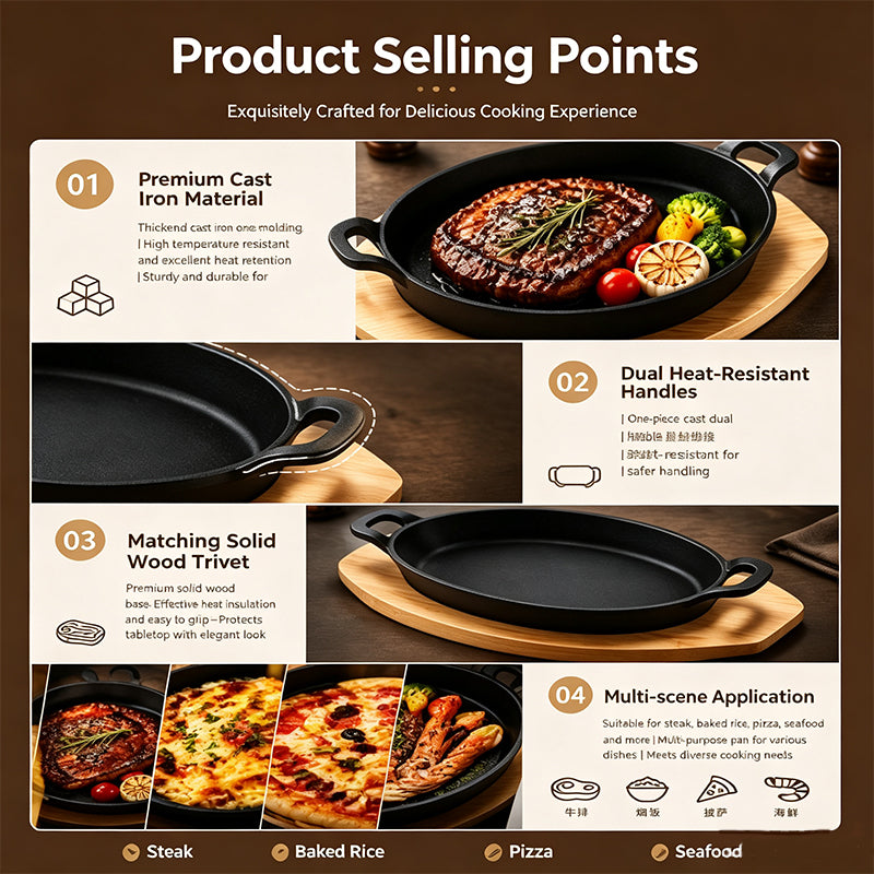 Small Cast Iron Skillet Set