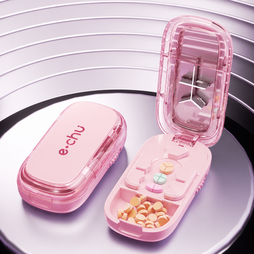 Pill Cutter with Storage Compartment