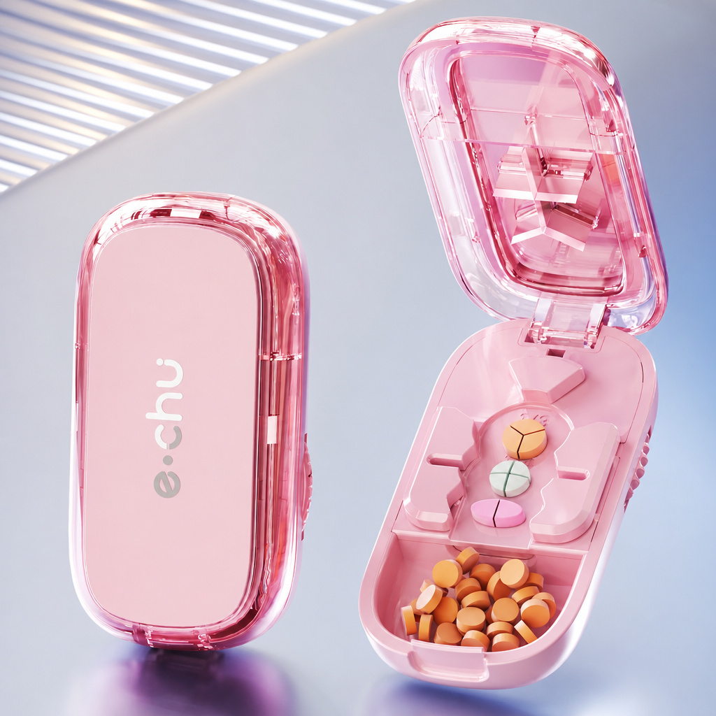 Pill Cutter with Storage Compartment