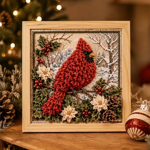 3D Christmas Fabric Poke Art Kit-Handmade Fabric Poke Art Kits for Adults