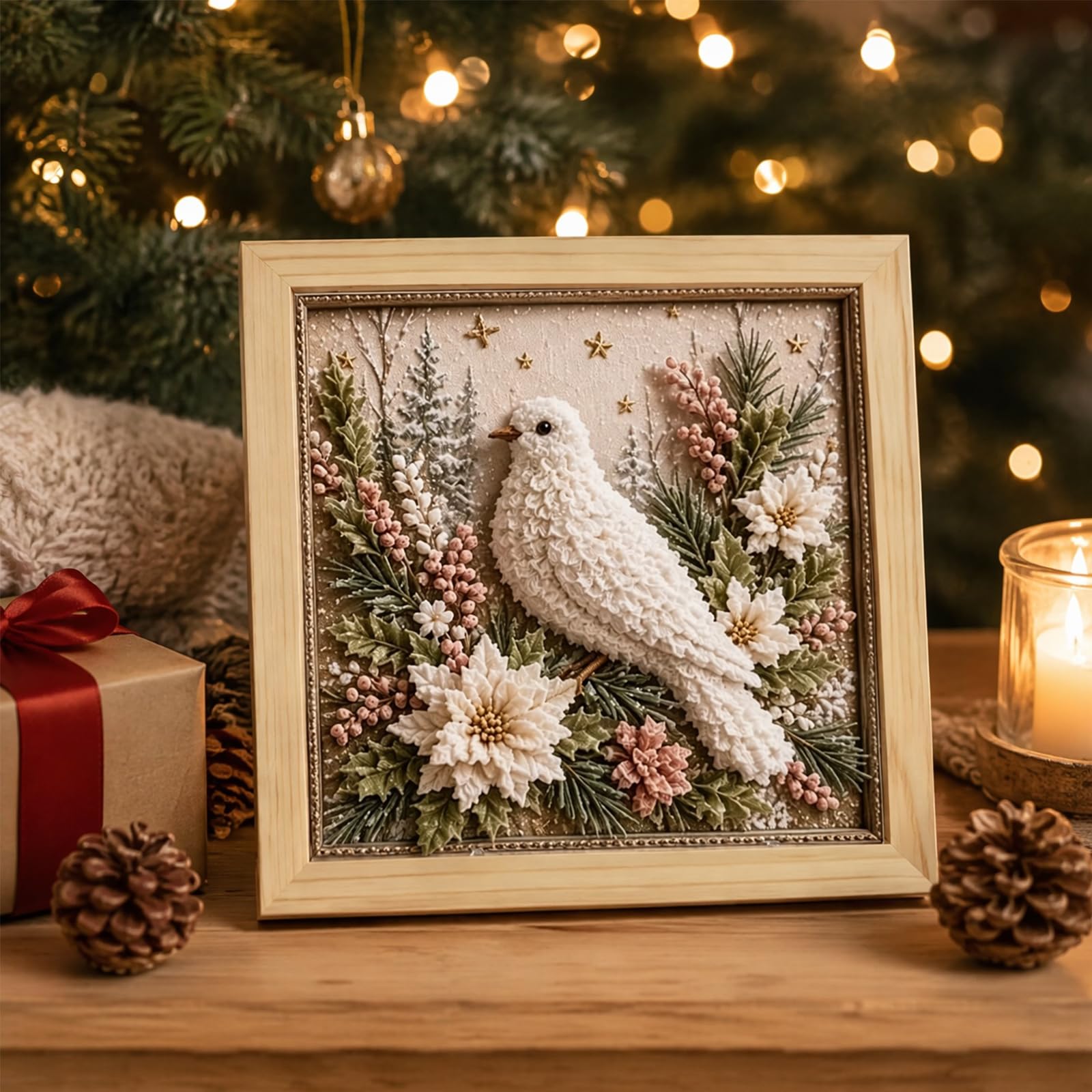 3D Christmas Fabric Poke Art Kit-Handmade Fabric Poke Art Kits for Adults