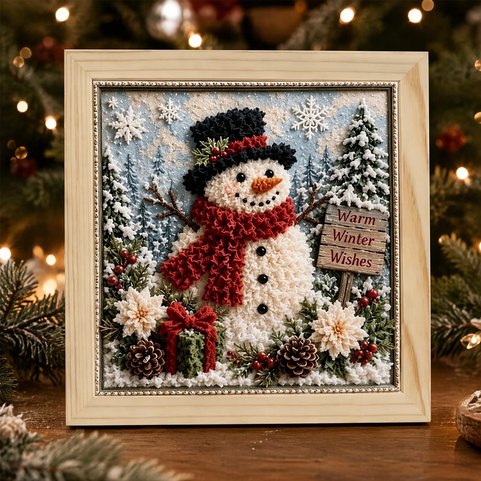 3D Christmas Fabric Poke Art Kit-Handmade Fabric Poke Art Kits for Adults
