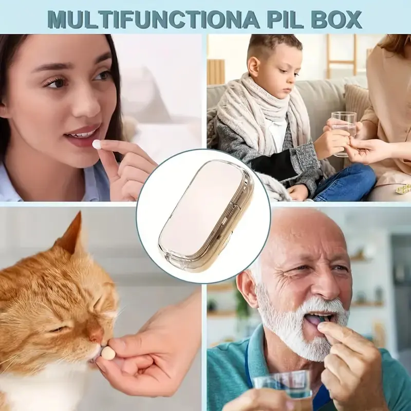 Pill Cutter with Storage Compartment