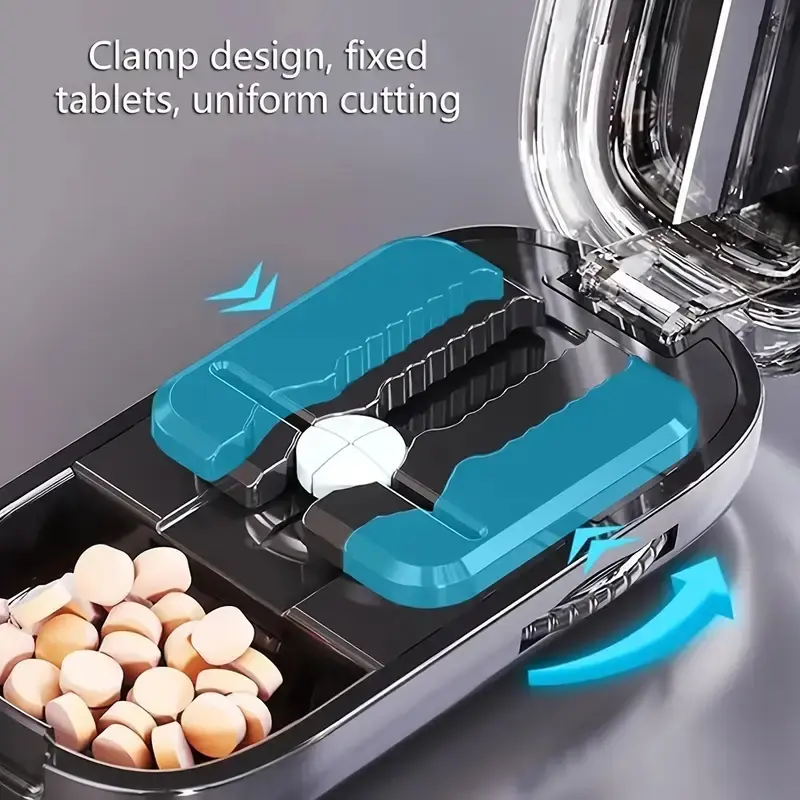 Pill Cutter with Storage Compartment