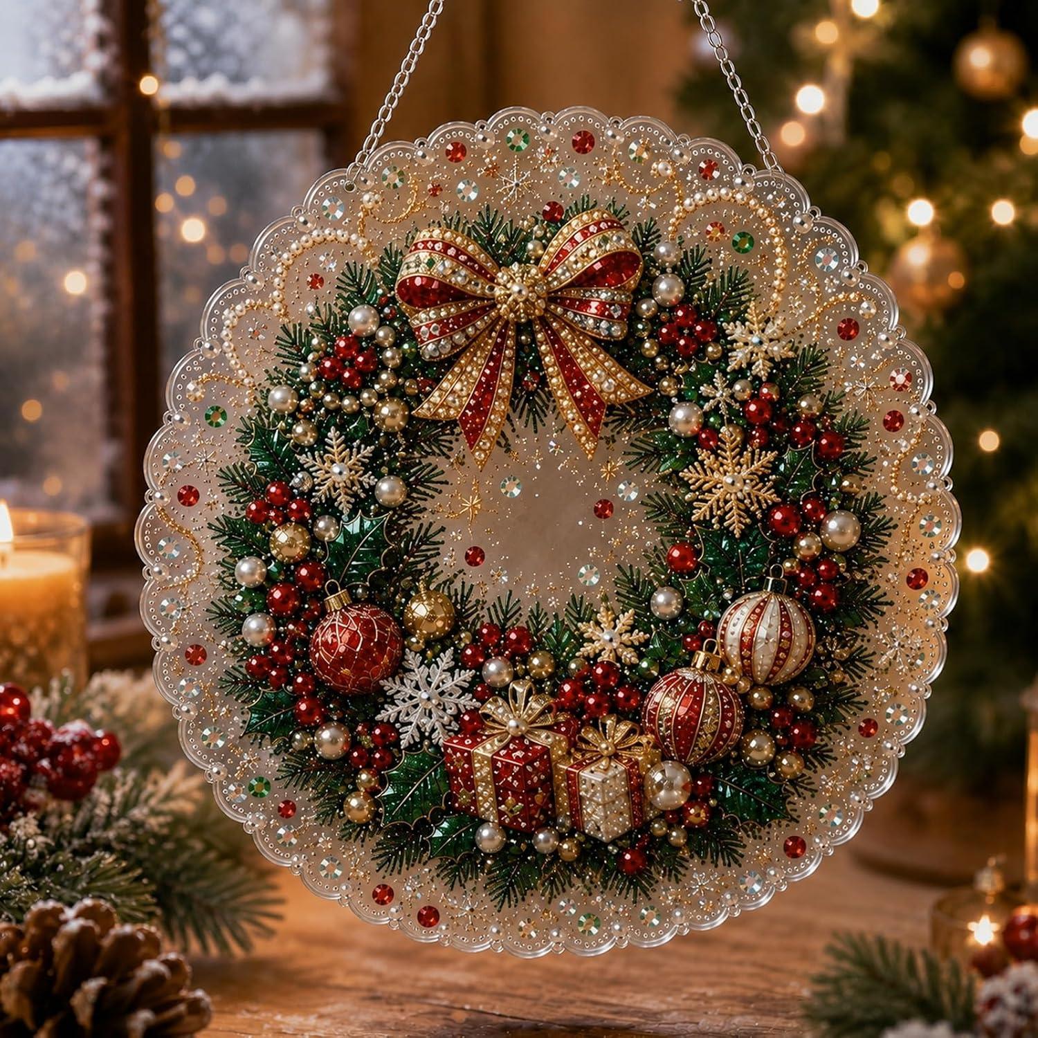 Christmas Pearl Diamond Painting Suncatcher Kit
