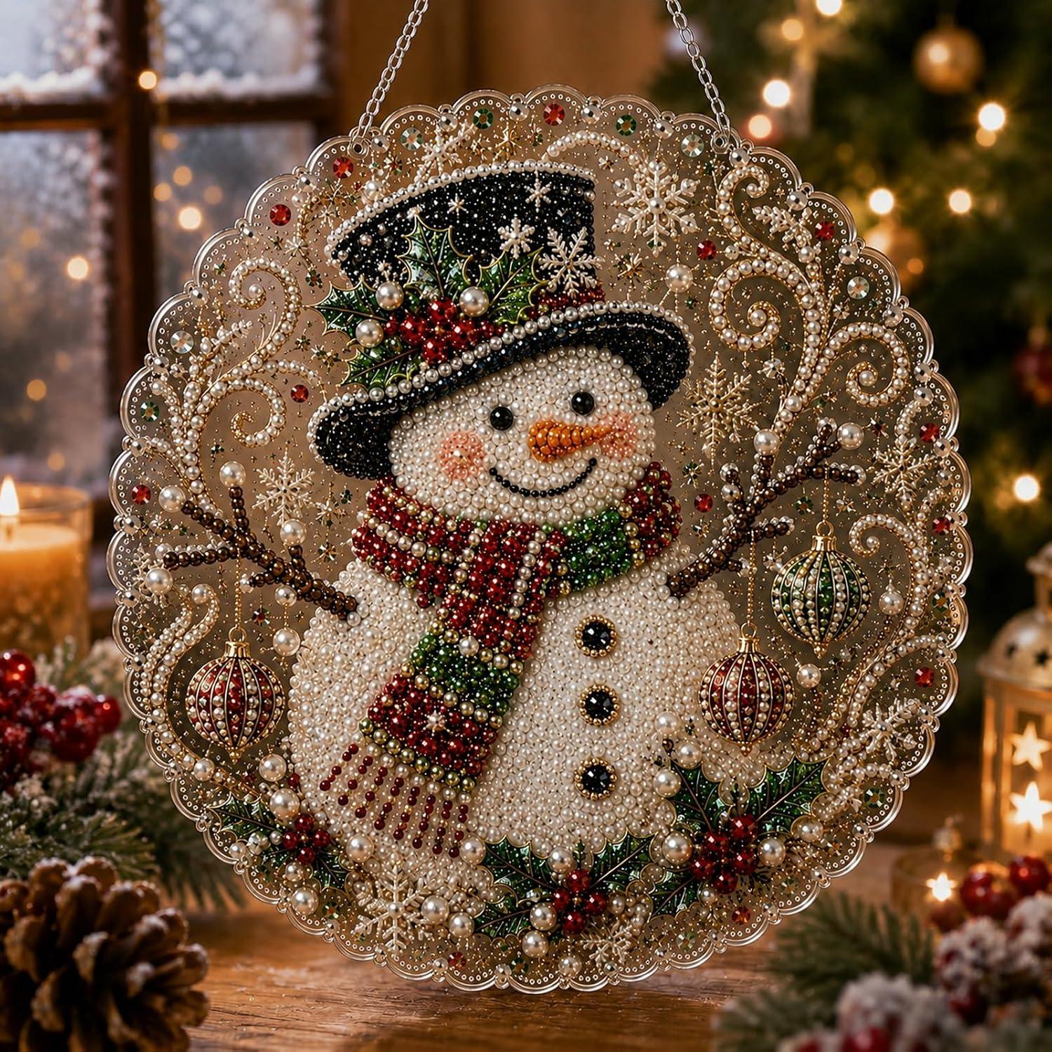 Christmas Pearl Diamond Painting Suncatcher Kit