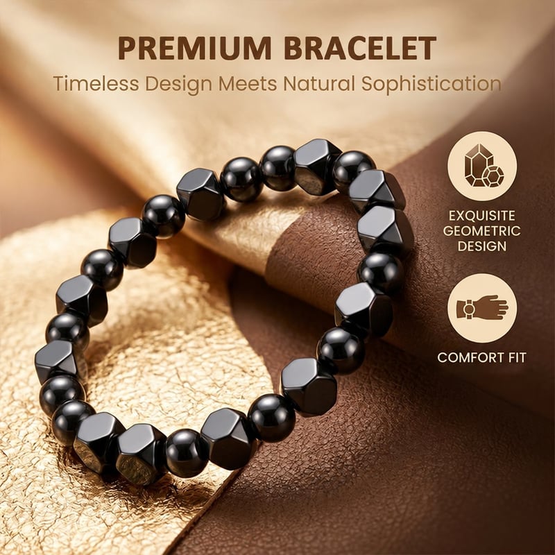 Natural Black Stone Bracelet