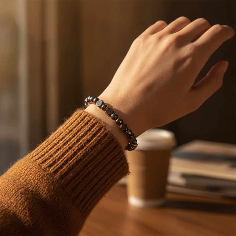 Natural Black Stone Bracelet