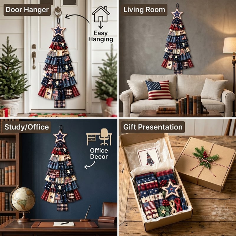 DIY Christmas Tree Door Hanger Craft Kit