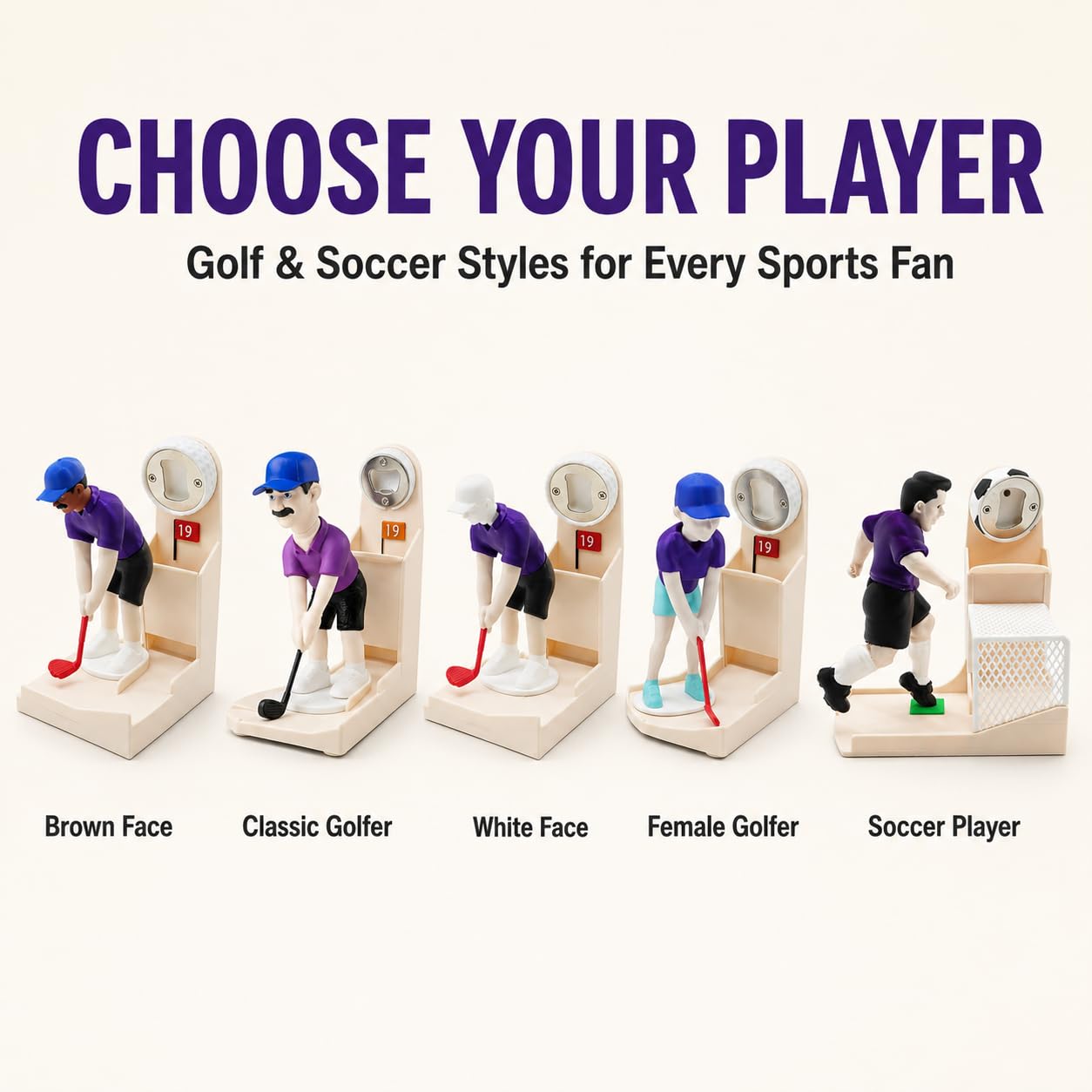 Funny Female Golfer Bottle Opener Game – Tabletop Beer Cap Launcher & Catcher