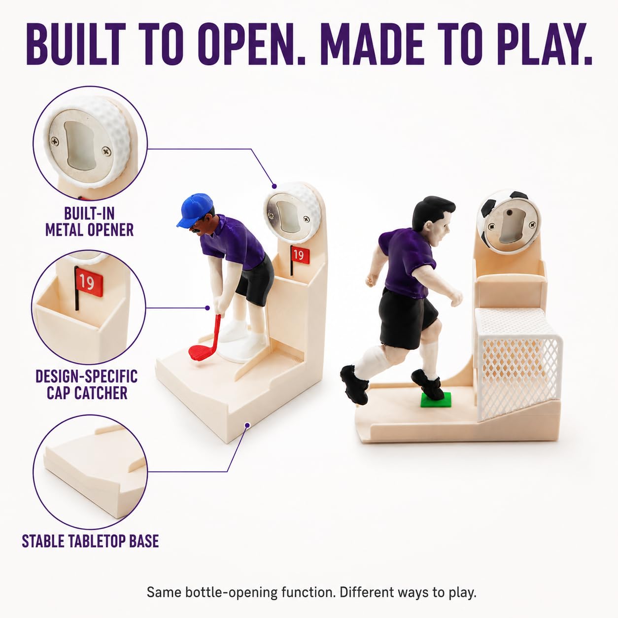 Funny Female Golfer Bottle Opener Game – Tabletop Beer Cap Launcher & Catcher