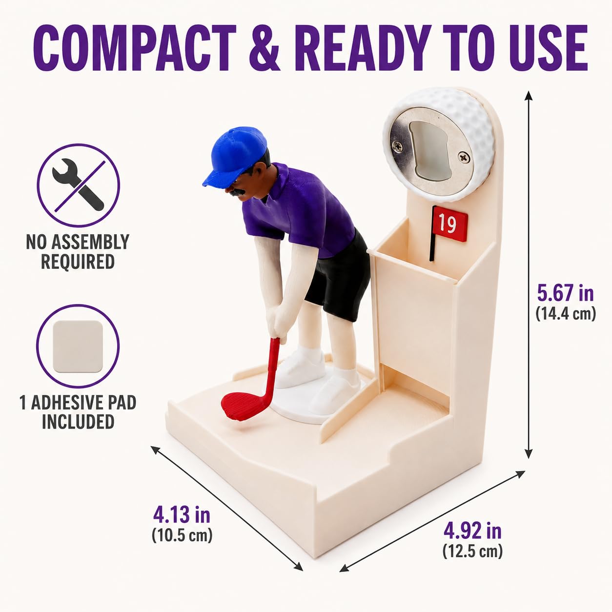Funny Female Golfer Bottle Opener Game – Tabletop Beer Cap Launcher & Catcher