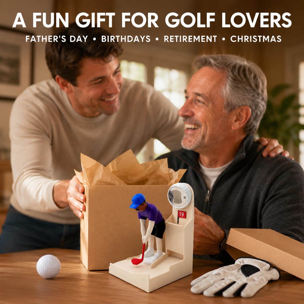 Funny Female Golfer Bottle Opener Game – Tabletop Beer Cap Launcher & Catcher