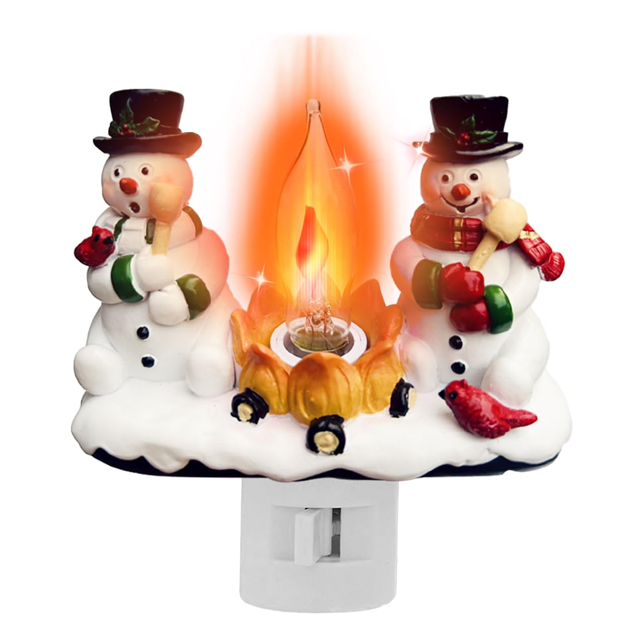 Snowman Campfire Christmas Night Light