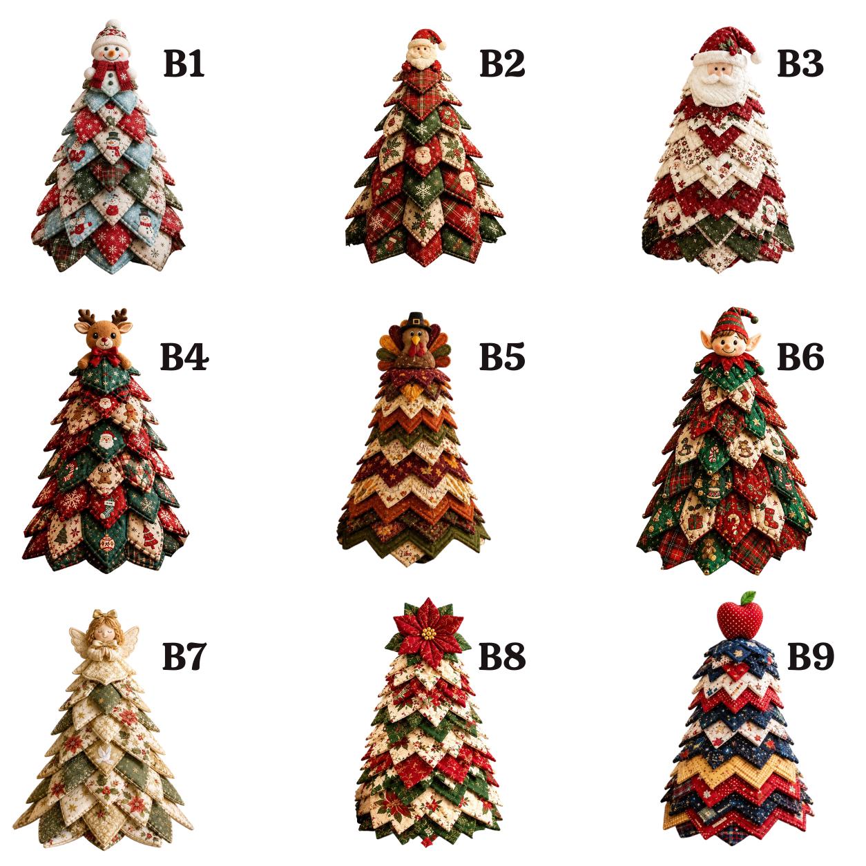 Quilted Christmas Tree DIY Sewing Kit – Beginner-Friendly Fabric Holiday Craft & Festive Home Decor