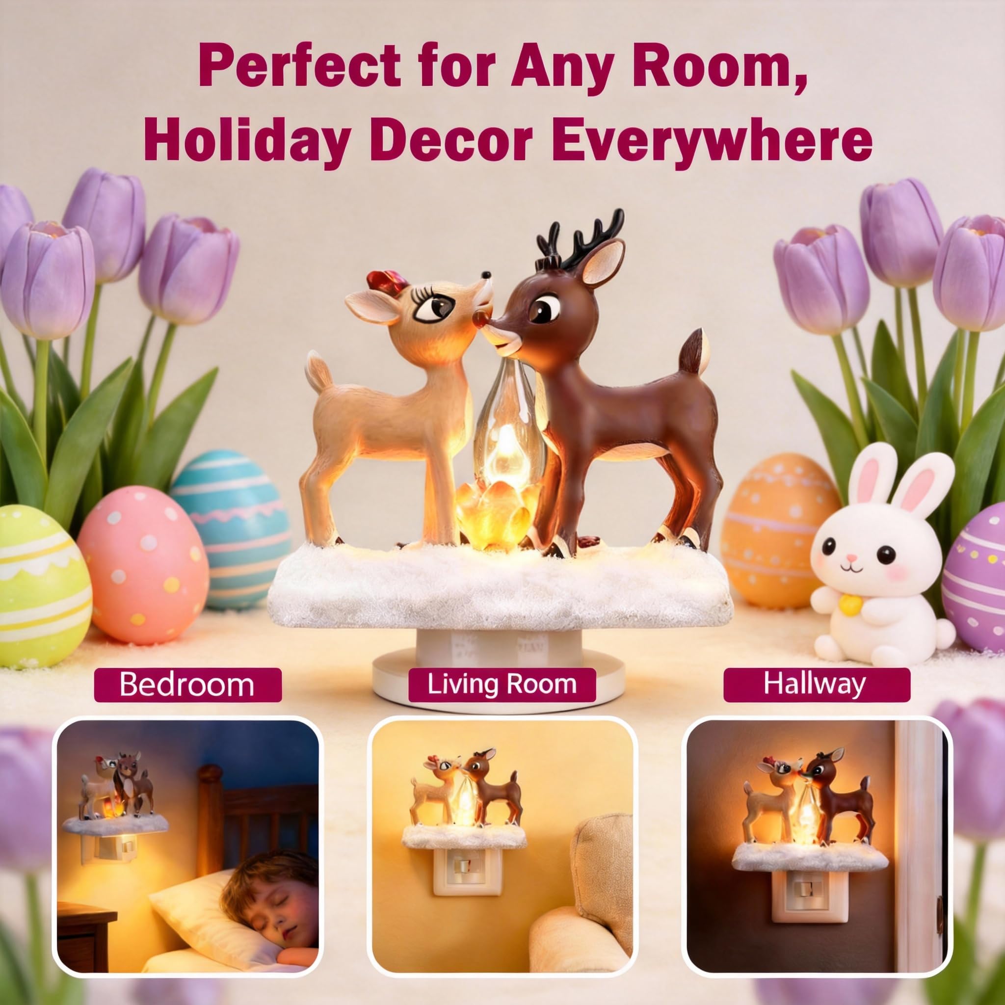 Christmas Reindeer Campfire Nightlight