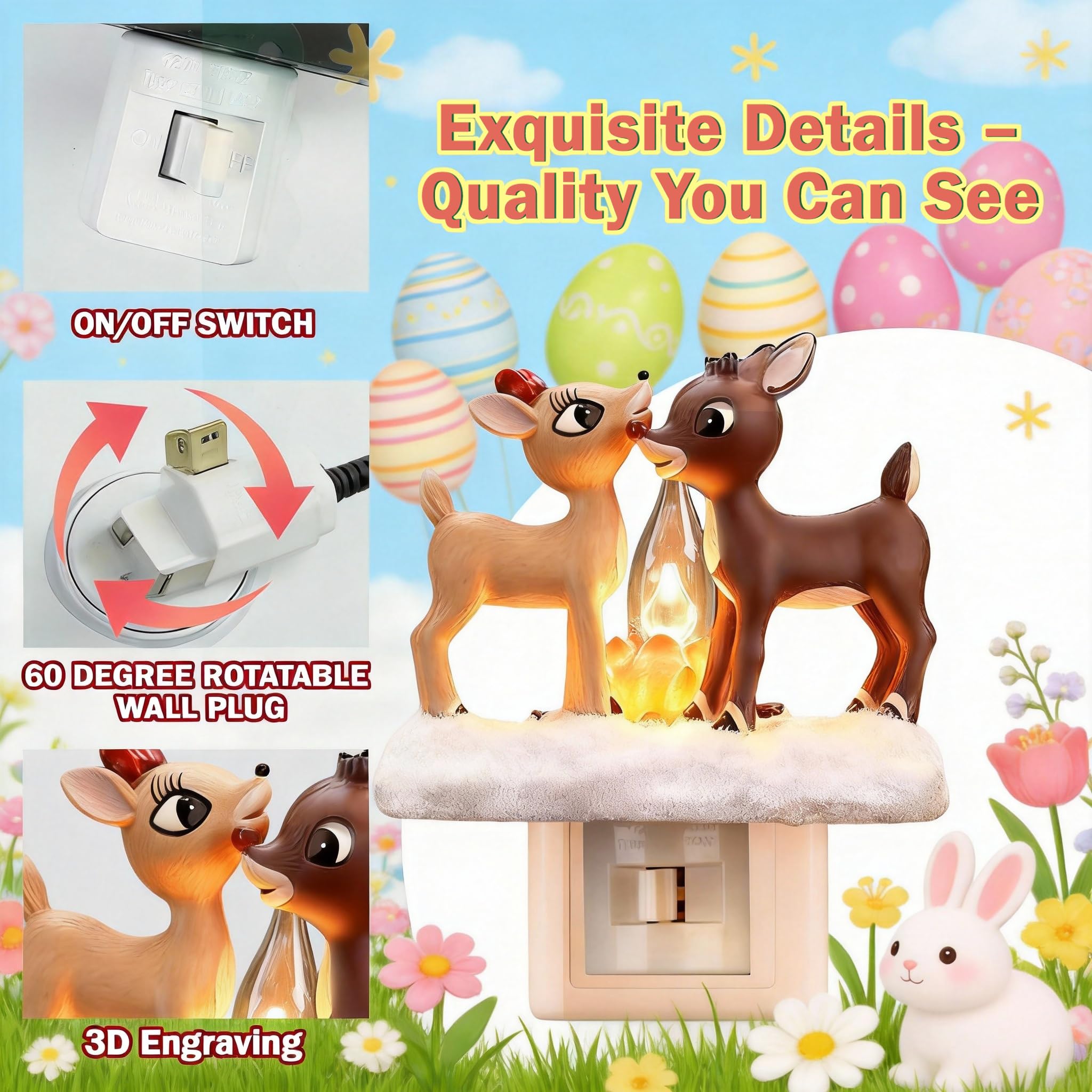 Christmas Reindeer Campfire Nightlight