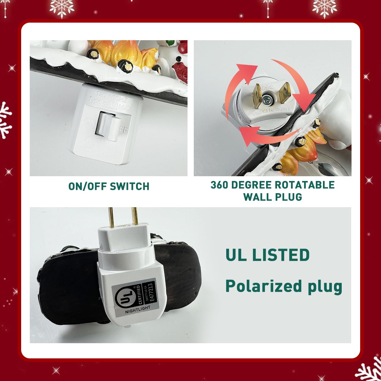Snowman Campfire Christmas Night Light