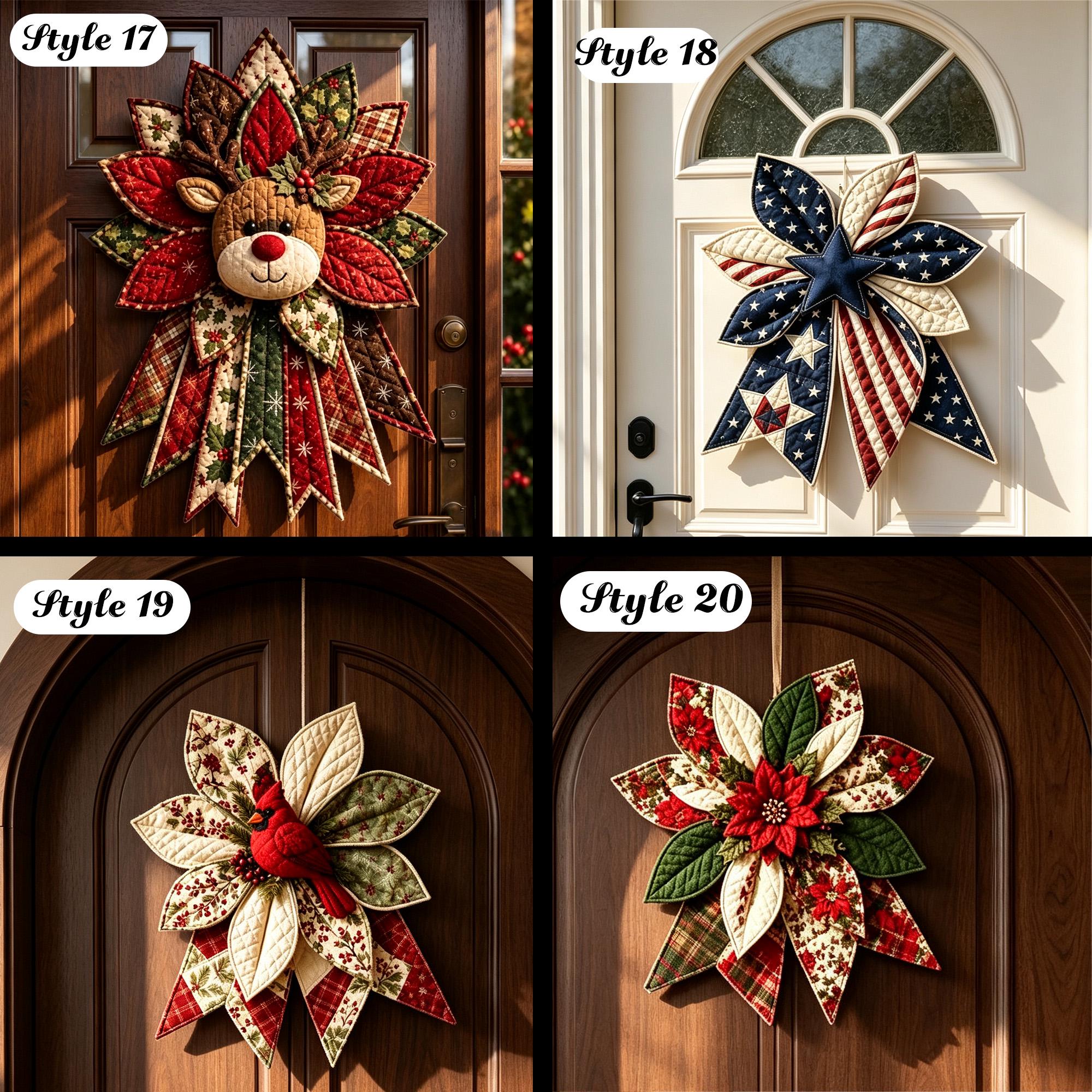 DIY Quilted Holiday Door Hanger Sewing Kit – Beginner-Friendly Christmas & Halloween Fabric Craft