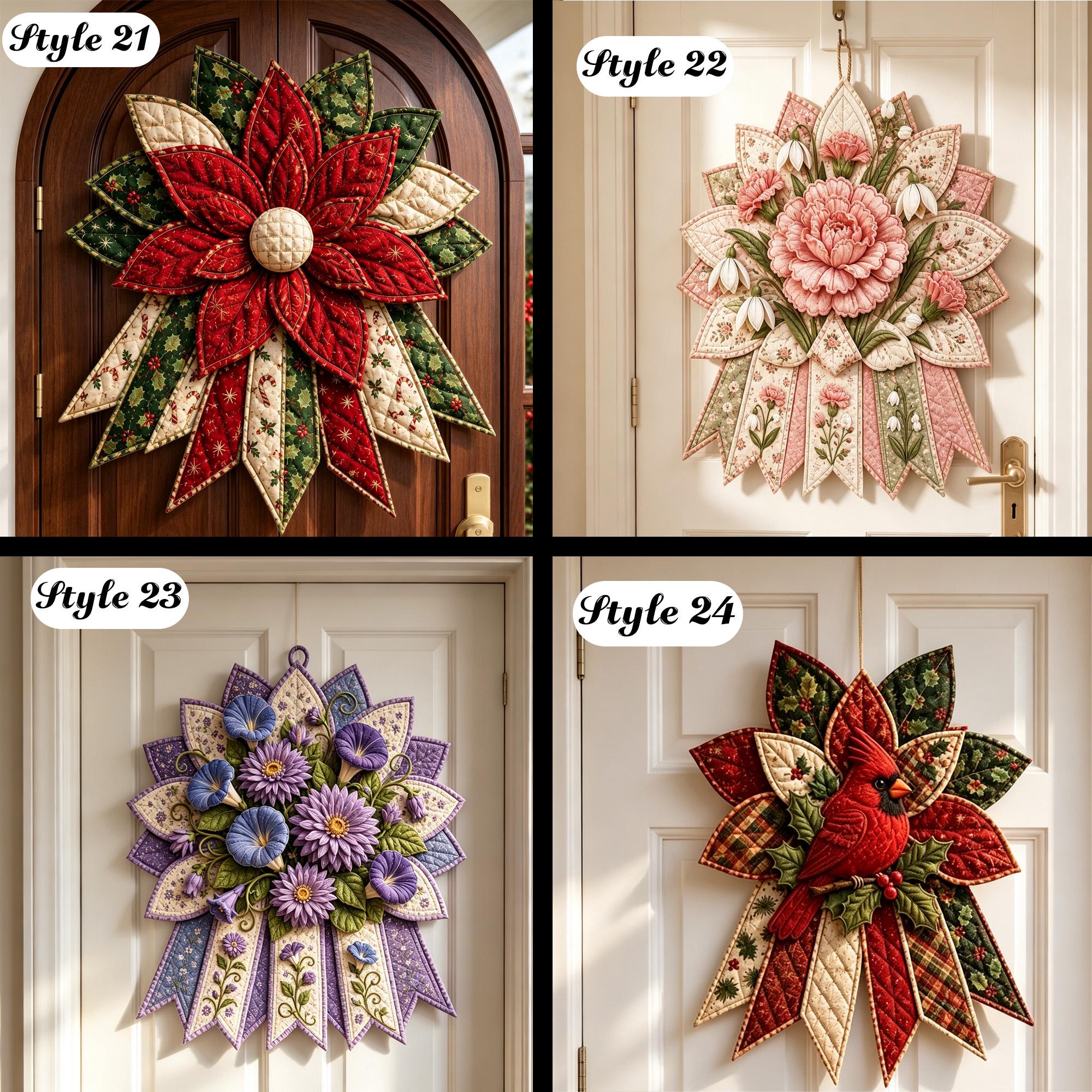 DIY Quilted Holiday Door Hanger Sewing Kit – Beginner-Friendly Christmas & Halloween Fabric Craft
