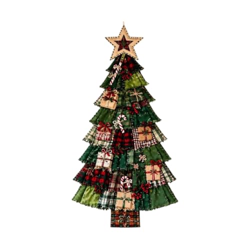 DIY Oversized Patchwork Christmas Tree Door Hanging Kit – 3D Fabric Holiday Decor