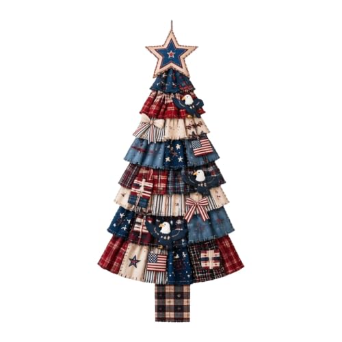 DIY Oversized Patchwork Christmas Tree Door Hanging Kit – 3D Fabric Holiday Decor