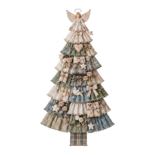 DIY Oversized Patchwork Christmas Tree Door Hanging Kit – 3D Fabric Holiday Decor