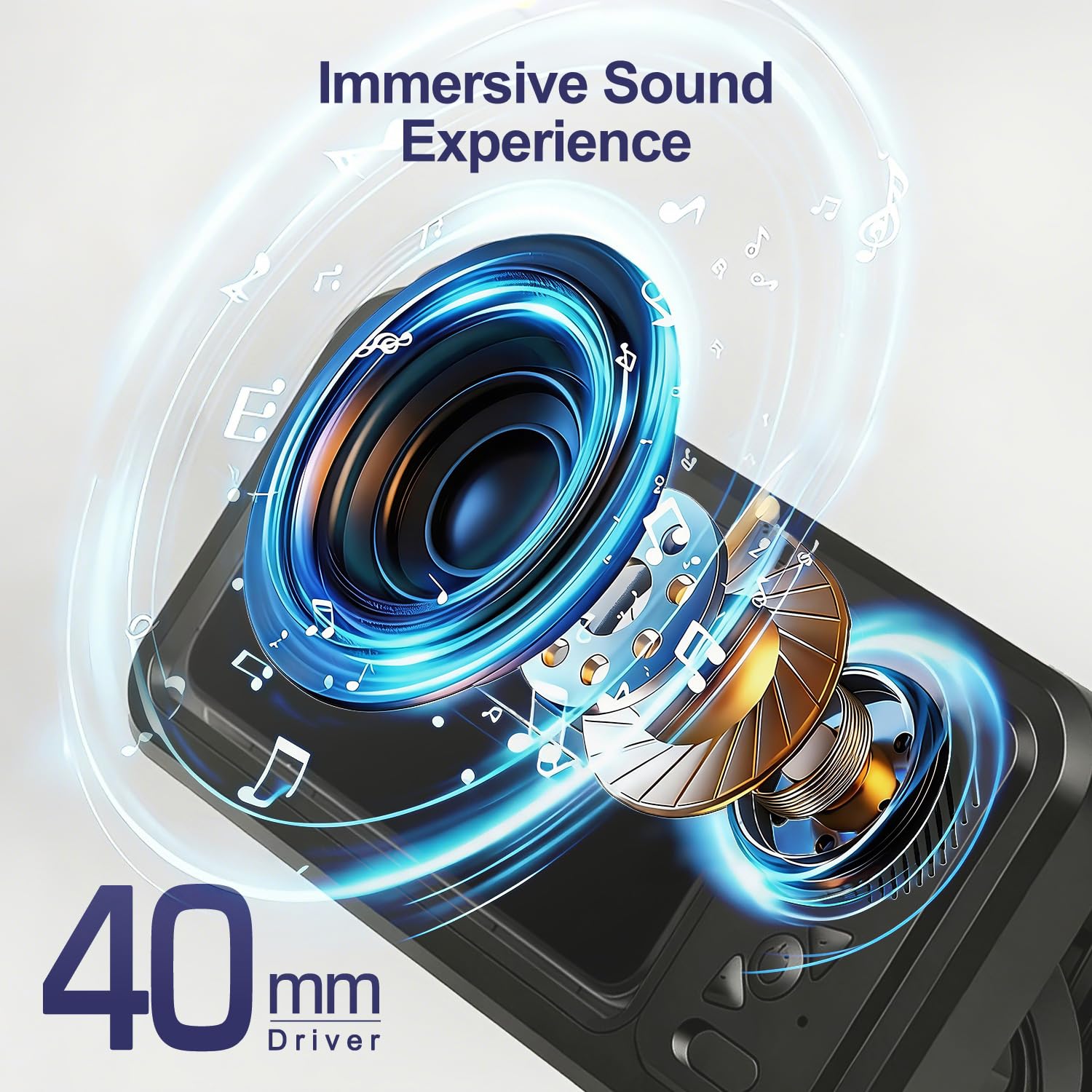 Waterproof Shower Phone Holder with Bluetooth Speaker & 360° Rotation