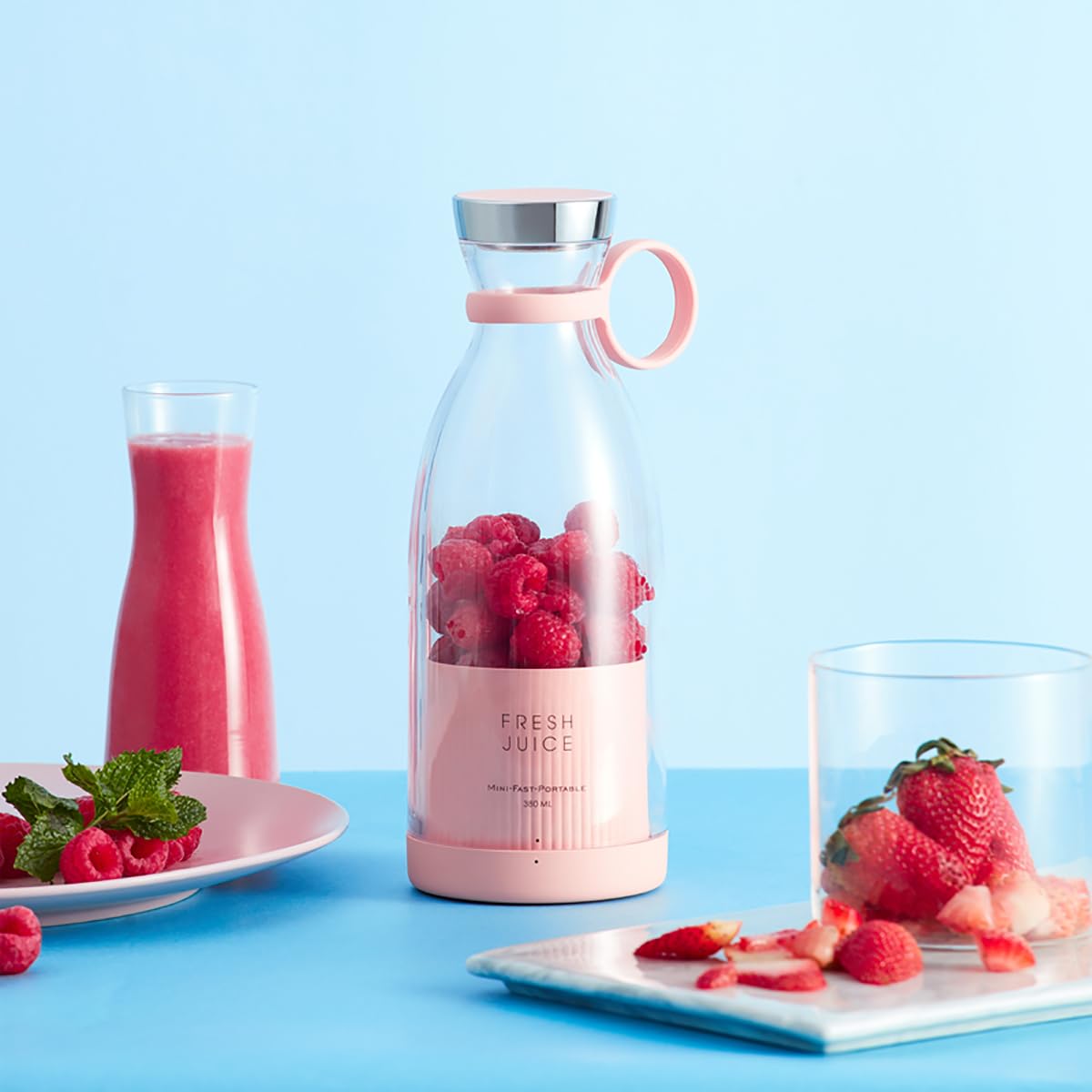 Portable Wireless Juicer Blender – 350ml Electric Fresh Juice & Smoothie Maker for Fruit, Milkshakes & Smoothies