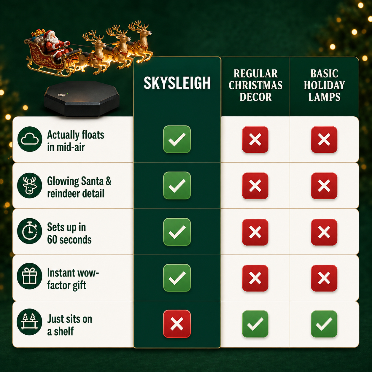 Santa's Floating Sleigh
