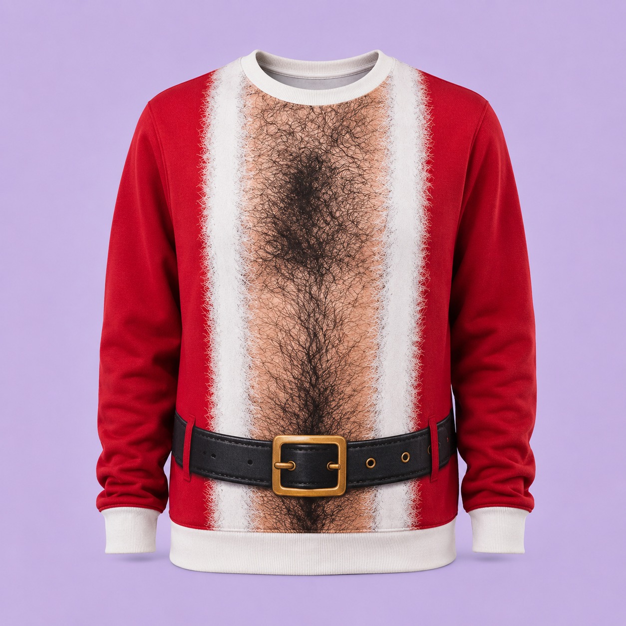Santa Bare-Chest Christmas Sweater