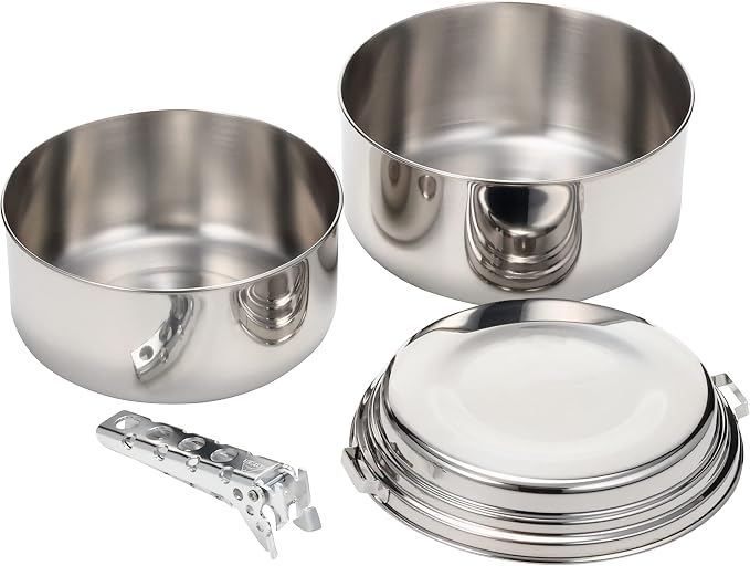 Stainless Steel Camping Pot Set