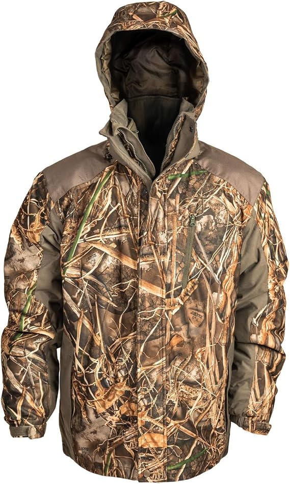 Men’s 3-in-1 Insulated Camo Hunting Parka, Waterproof Jacket, Versatile Camouflage Hunting Clothes for
