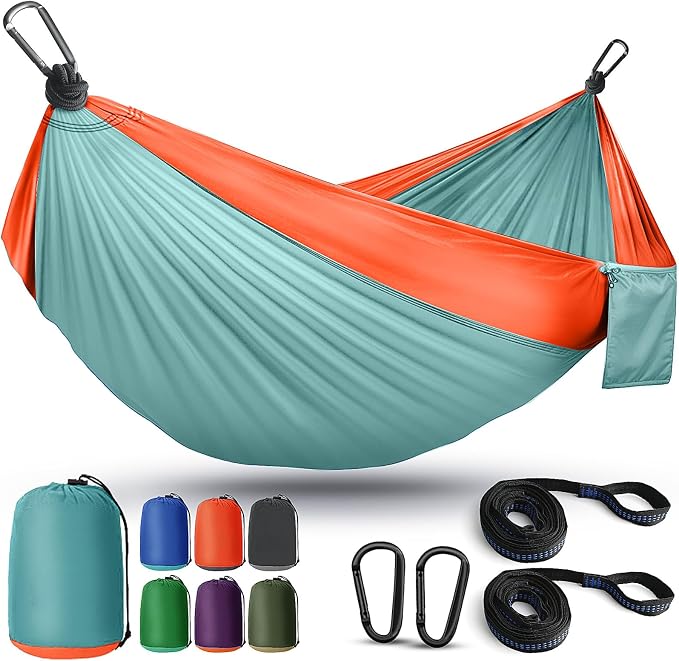 Camping Hammock Lightweight, Portable Hammocks Parachute Hammock 