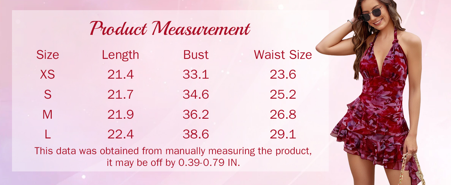 Mesh Dress for Women Y2k Floral Backless Halter Short Dress