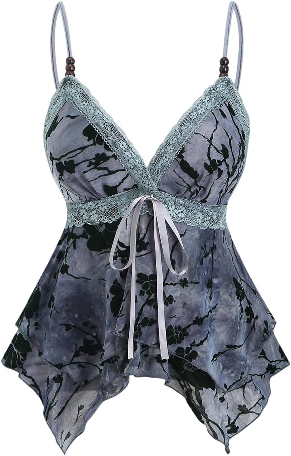 Women's Y2K Tops Going Out Babydoll Tank Tops Lace Cute Shirt