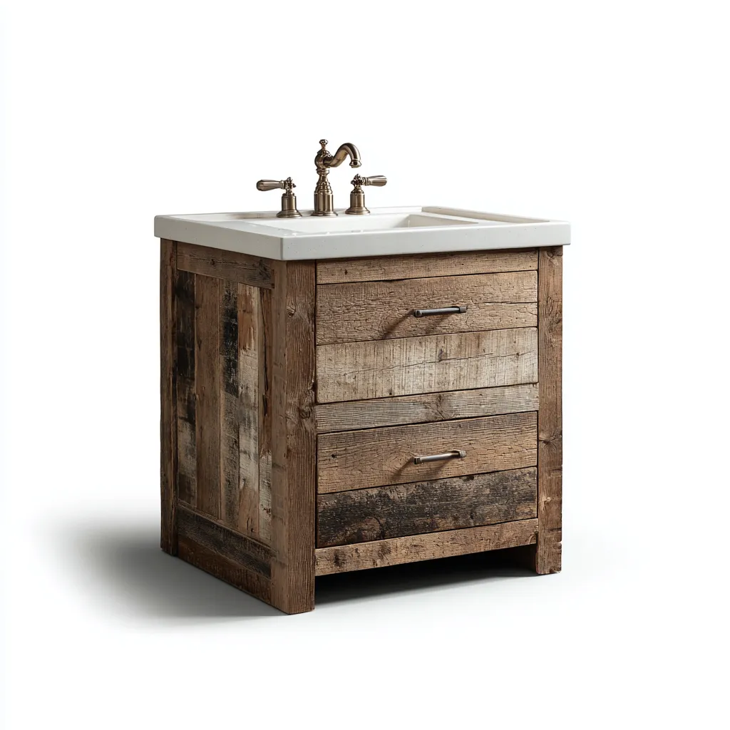Mobile lavabo sospeso 60×45×70 cm - grigio bianco - legno lavorato e lavabo integrato - bagno-Dozenlinest