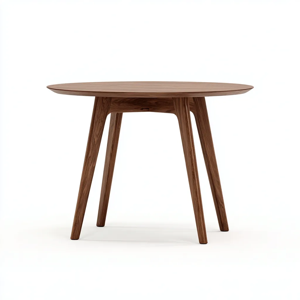 Tavolo da pranzo rotondo in legno 118×118×75 cm - naturale - design scandinavo-Dozenlinest