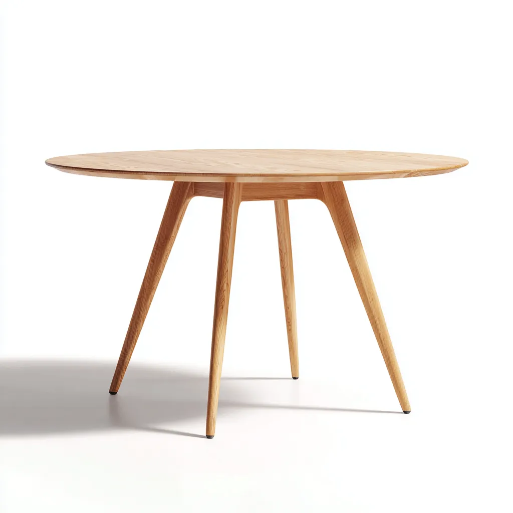 Tavolo da pranzo in legno 185×90×76 cm - marrone - design organico metà secolo per Sala da pranzo-Dozenlinest