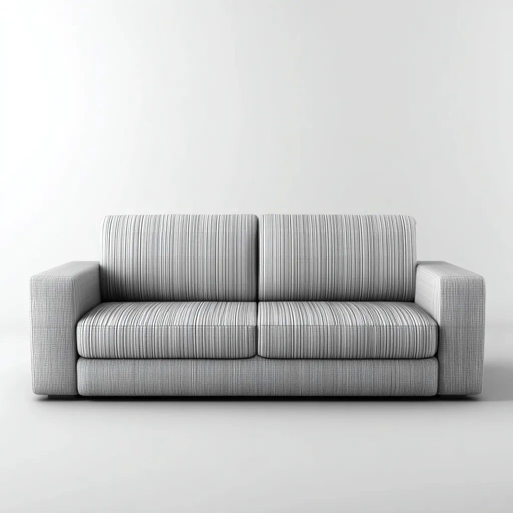 Divano 2 posti in tessuto strutturato 180×91×81 cm - grigio - design lineare per soggiorno-Dozenlinest