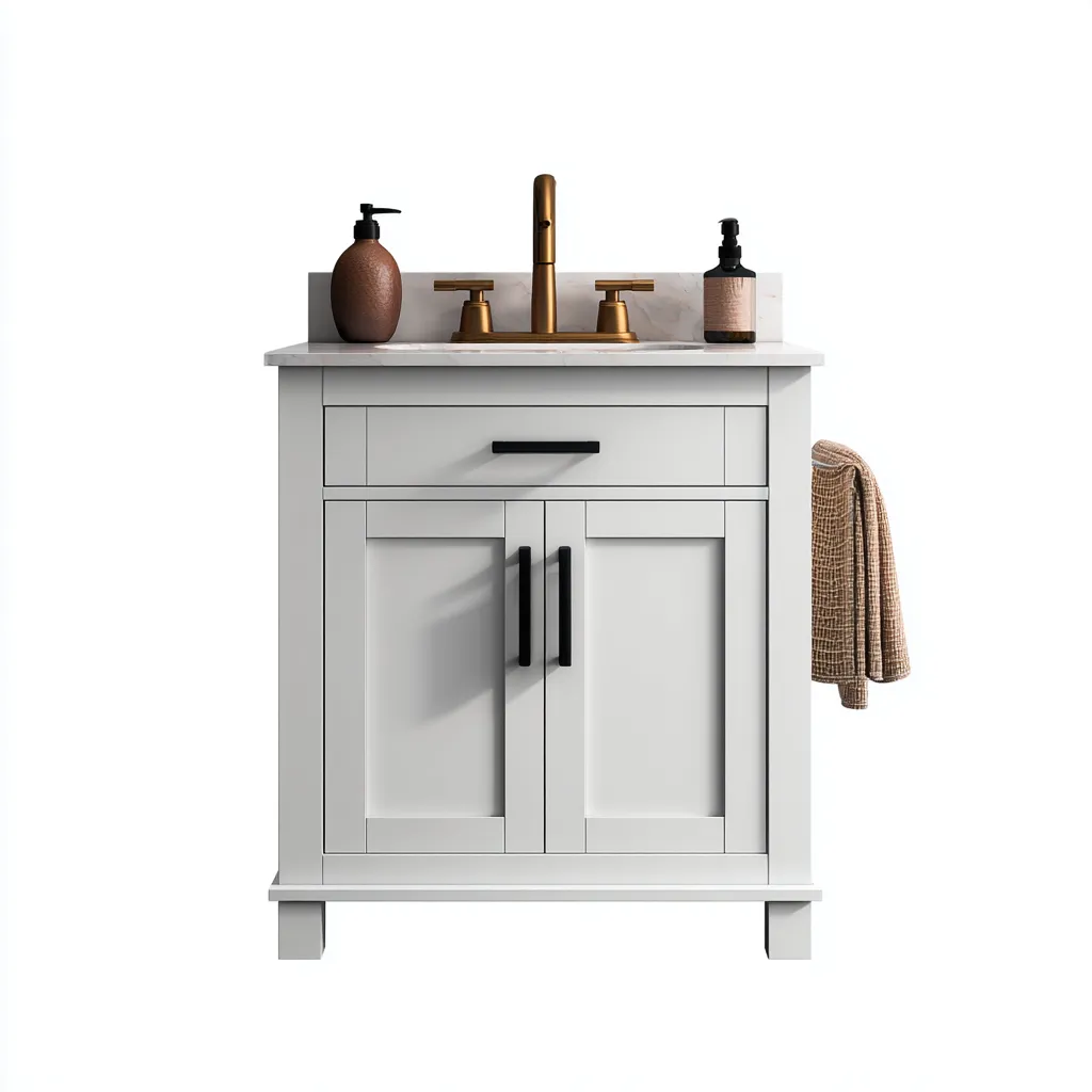 Mobile lavabo sospeso 80×50×60 cm - grigio bianco - legno lavorato e lavabo integrato - bagno-Dozenlinest