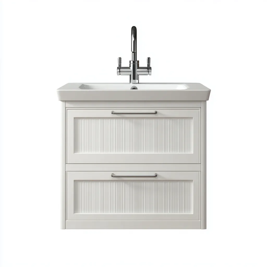 Mobile lavabo da bagno 90×48×82 cm - struttura effetto legno - grigio scuro e bianco - stile moderno con vano aperto-Dozenlinest