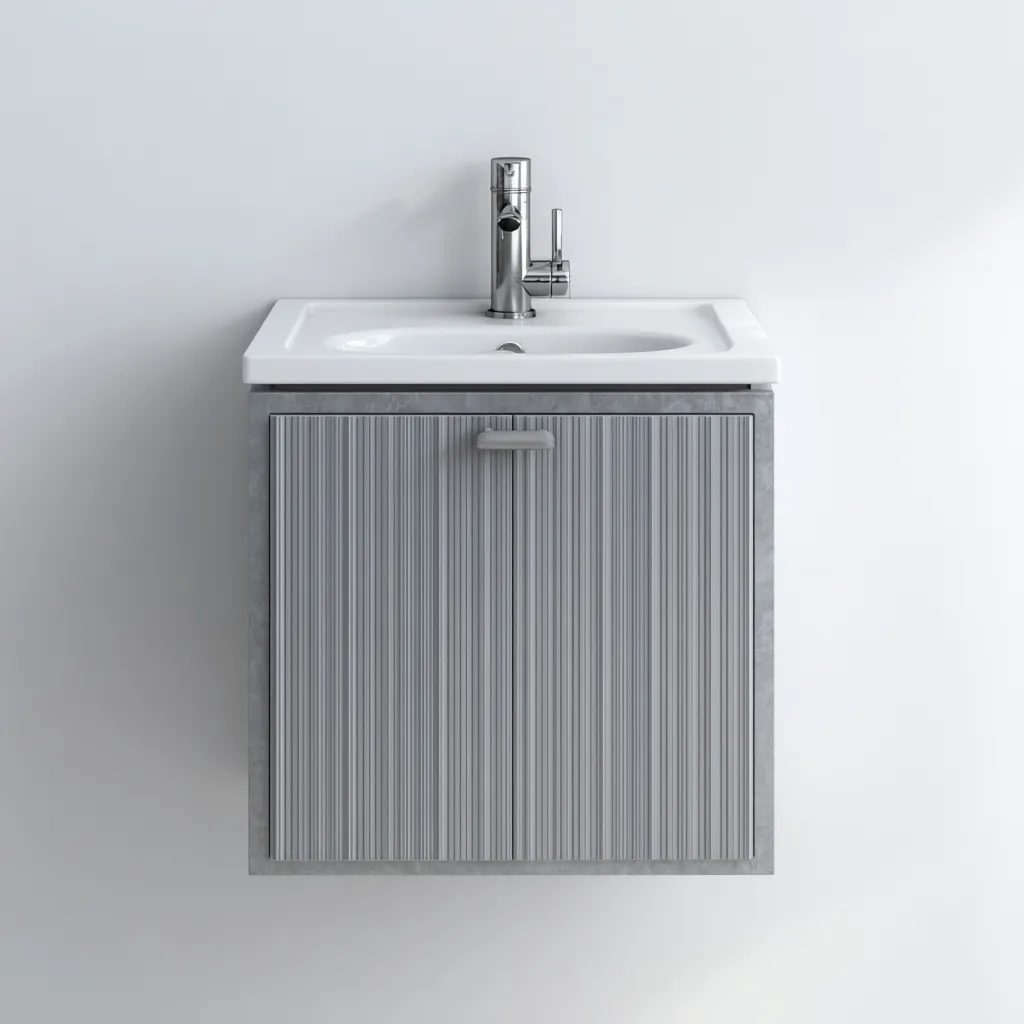 Mobile lavabo sospeso 76×48×64 cm - bianco - stile classico contemporaneo per bagno-Dozenlinest
