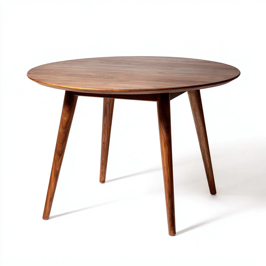 Tavolo da pranzo 110×110×75 cm - marrone chiaro - legno - rotondo - Sala da pranzo-Dozenlinest