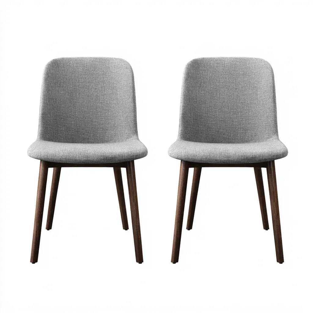 Sedia da pranzo imbottita 50×55×86 cm - grigio chiaro e marrone scuro - stile nordico moderno-Nicorsohome