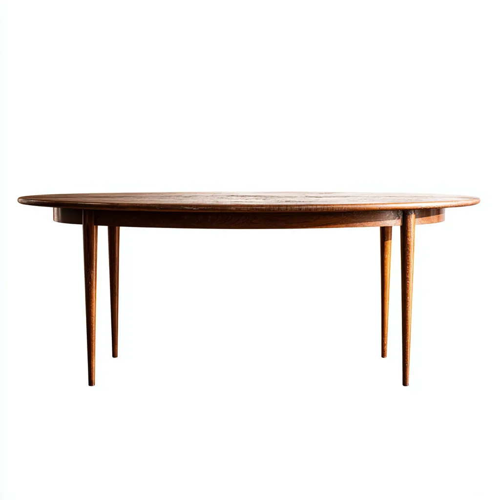 Tavolo da pranzo 180×90×75 cm - legno - marrone scuro - design ovale rétro per sala da pranzo-Nicorsohome