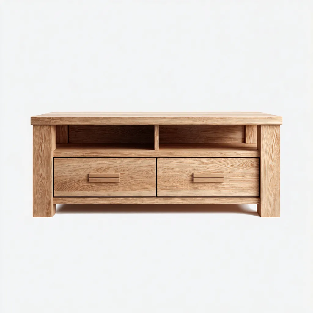 Mobile TV 145×40×60 cm - marrone chiaro - legno - stile contemporaneo con vano superiore - Soggiorno-Nicorsohome